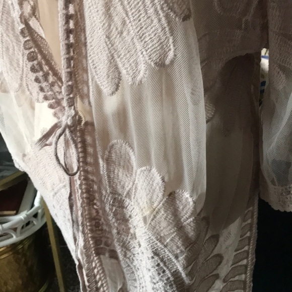 Summer Bohemian Swim Cover Up Natural Textured LIKE NEW FINAL SALE Med - Picture 5 of 9